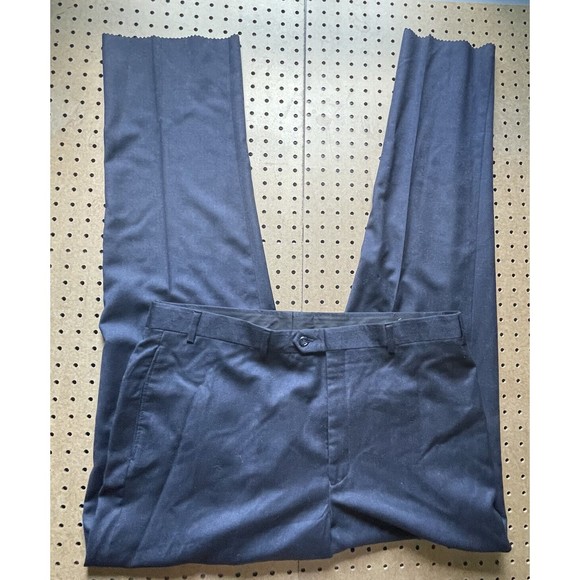 NWT Jos.A Bank Executive Wool Cashmere Pants Navy Blue 40x37 Unhemmed - Picture 2 of 10